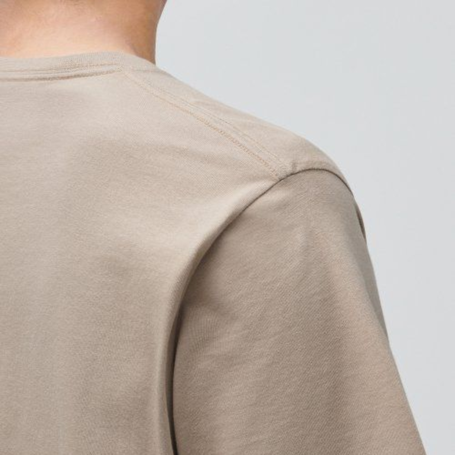 Basic Crew Neck Short Sleeve T-shirt [Beige]