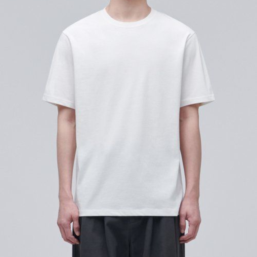 Cooltandard Basic Crew Neck Short Sleeve T-shirt [Cream]