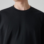 Cooltandard Relaxed Fit Crew Neck Piqué Short Sleeve T-shirt [Black]
