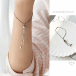 Браслет на руку из серебристой змейки с регулируемой длиной