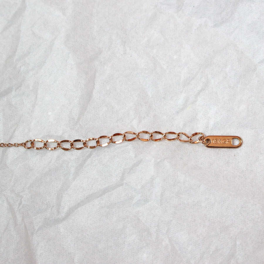 Браслет на ногу с подвеской из кубического циркония в капле и позолотой 18k