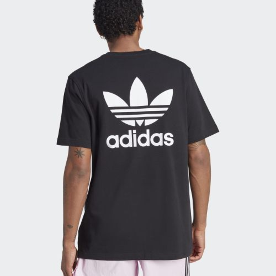 BACK+FRONT Trefoil Boxy T-shirt [Black:White]