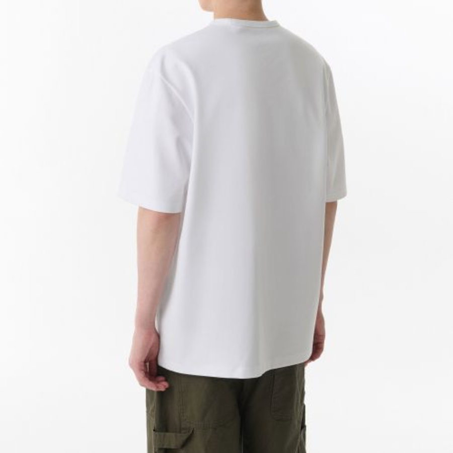 Heavy Ponte Relaxed Crew Neck T-shirt [White]