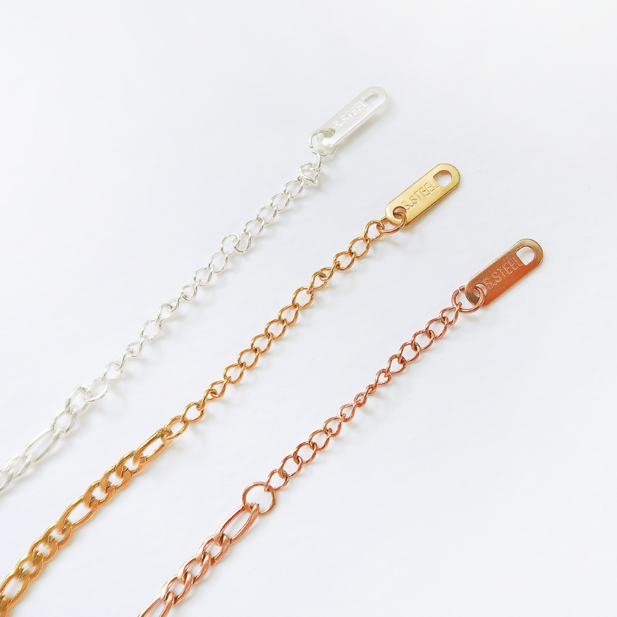 Браслет на ногу с двойной цепочкой и шариками из хирургической стали