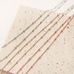 Браслет на ногу с двойной цепочкой и шариками из хирургической стали