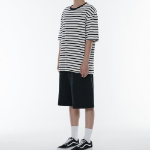 Breton Stripe Relaxed Short Sleeve T-shirt [White/Black]