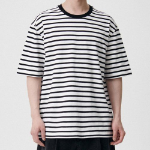 Breton Stripe Relaxed Short Sleeve T-shirt [White/Black]