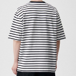 Breton Stripe Relaxed Short Sleeve T-shirt [White/Black]