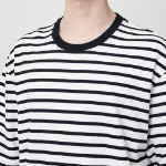 Breton Stripe Relaxed Short Sleeve T-shirt [White/Black]
