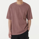 Pigment Relaxed Crew Neck T-shirt [Smoke Pink]