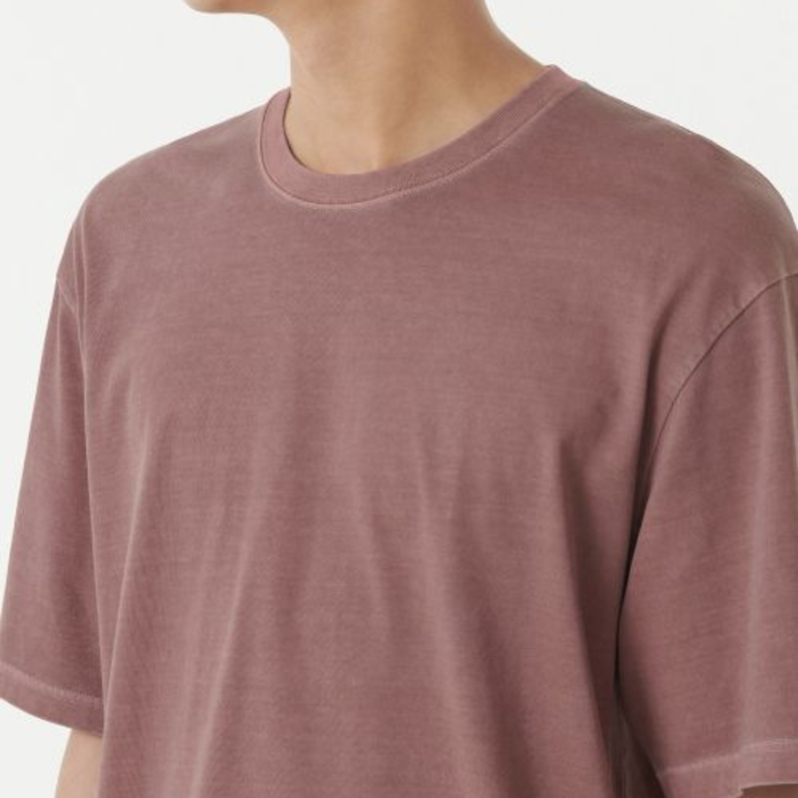 Pigment Relaxed Crew Neck T-shirt [Smoke Pink]