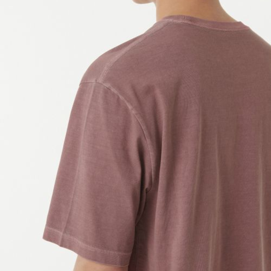 Pigment Relaxed Crew Neck T-shirt [Smoke Pink]