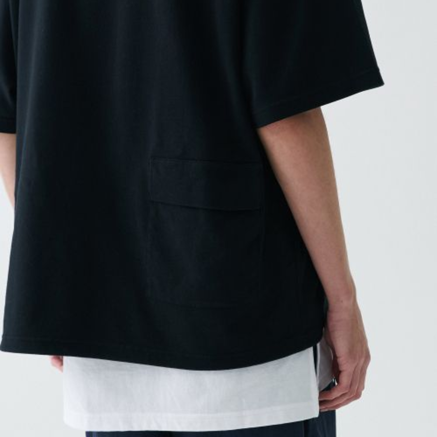 City Leisure Oversized Glasses Pocket T-shirt [Black]
