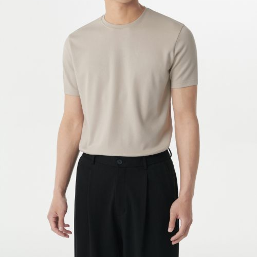 Muscle Fit Crew Neck Modal T-shirt [Mushroom]
