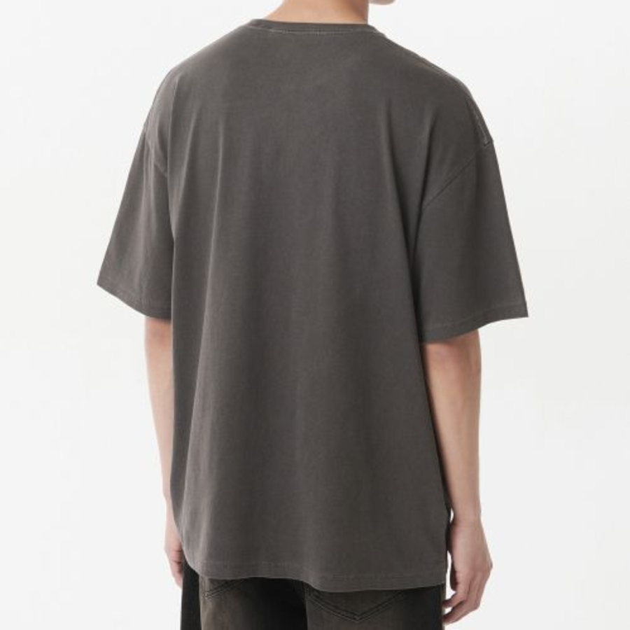 Pigment Oversized Crew Neck T-shirt [Charcoal Gray]