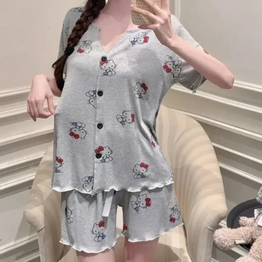 Hello Kitty Soft V-Neck Pajama Set