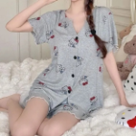 Hello Kitty Soft V-Neck Pajama Set