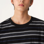 Multi Stripe Relaxed T-shirt 3 [Black]