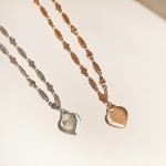 Браслет на ногу с подвеской-сердечком с гравировкой из хирургической стали (2 цвета)