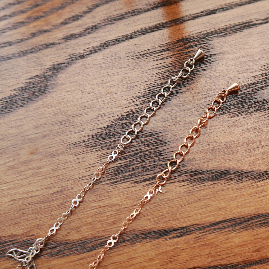 Браслет на ногу с подвеской в виде хвоста дельфина и кристаллом из хирургической стали