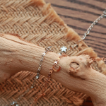 Браслет на ногу с подвесками в виде звезды, луны и кристалла из хирургической стали