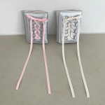 Glossy Silver Ribbon Bi-Fold Wallet — глянцевый стиль в духе Y2K и балетной эстетики