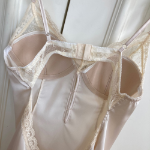 Sexy Innocent Lace Sisru Satin Cap-Inner Dress Homewear