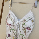 Flower Satin Slip Dress