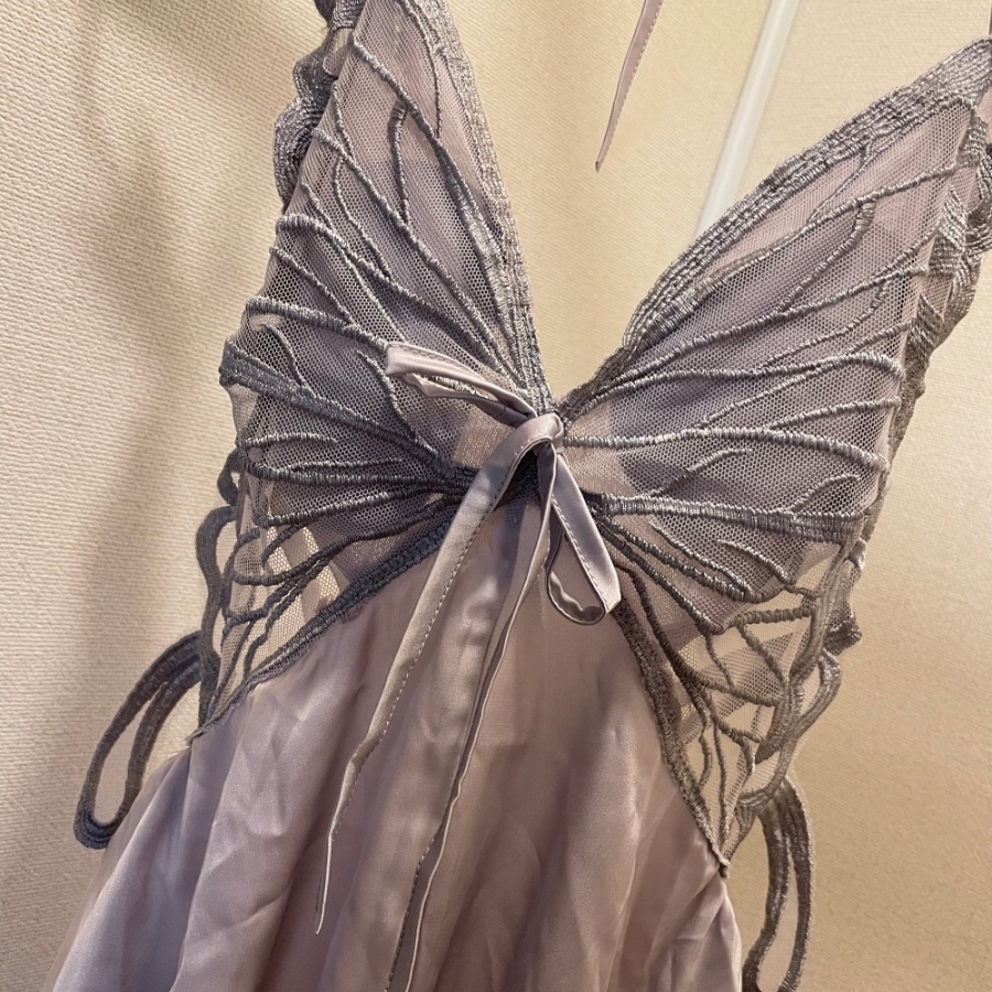 Nabi Halter Silky Slip Gown Set