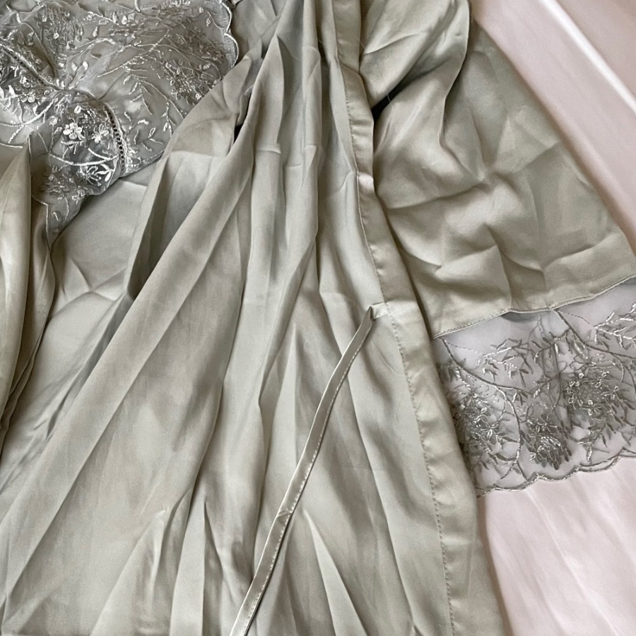 Demeter Goddess Silk Slip + Robe Set