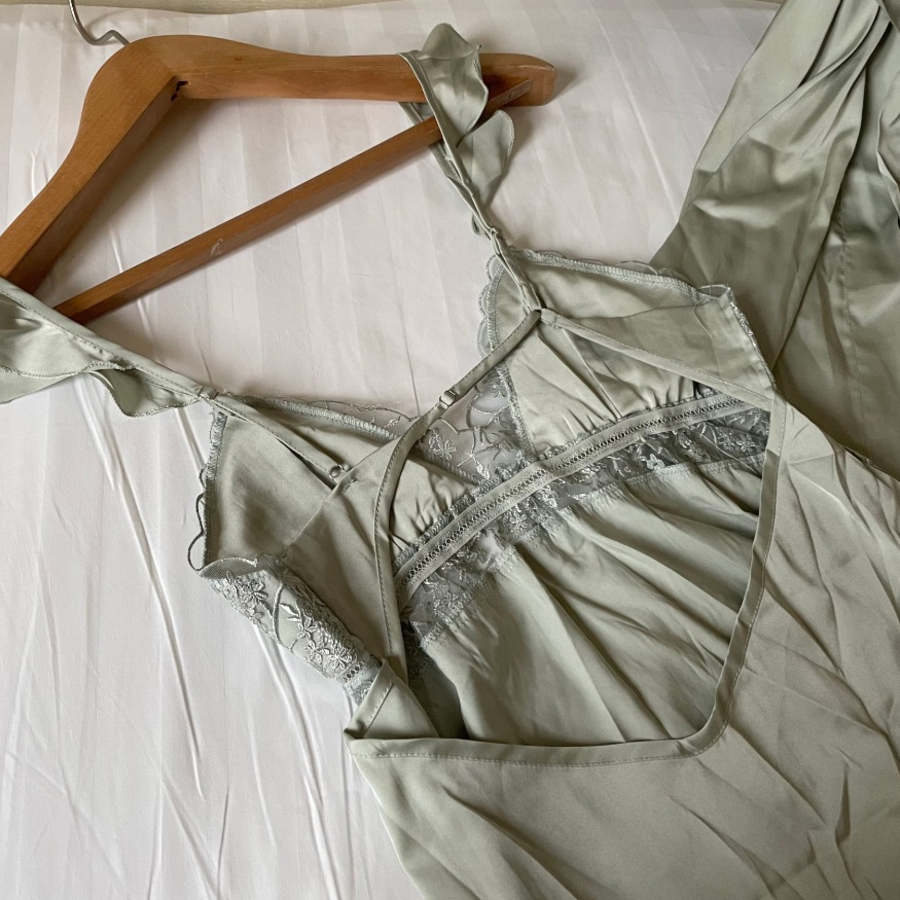 Demeter Goddess Silk Slip + Robe Set