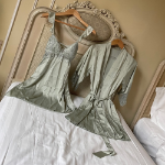 Demeter Goddess Silk Slip + Robe Set