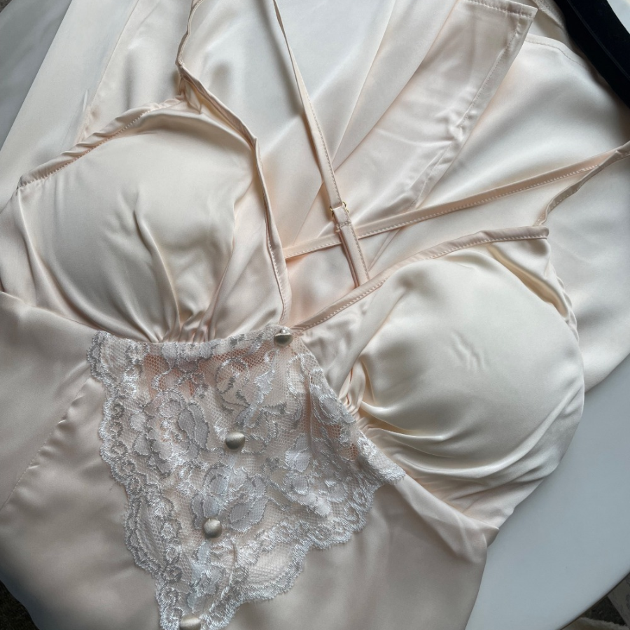 Soft Peachy Long Slip Dress Homewear