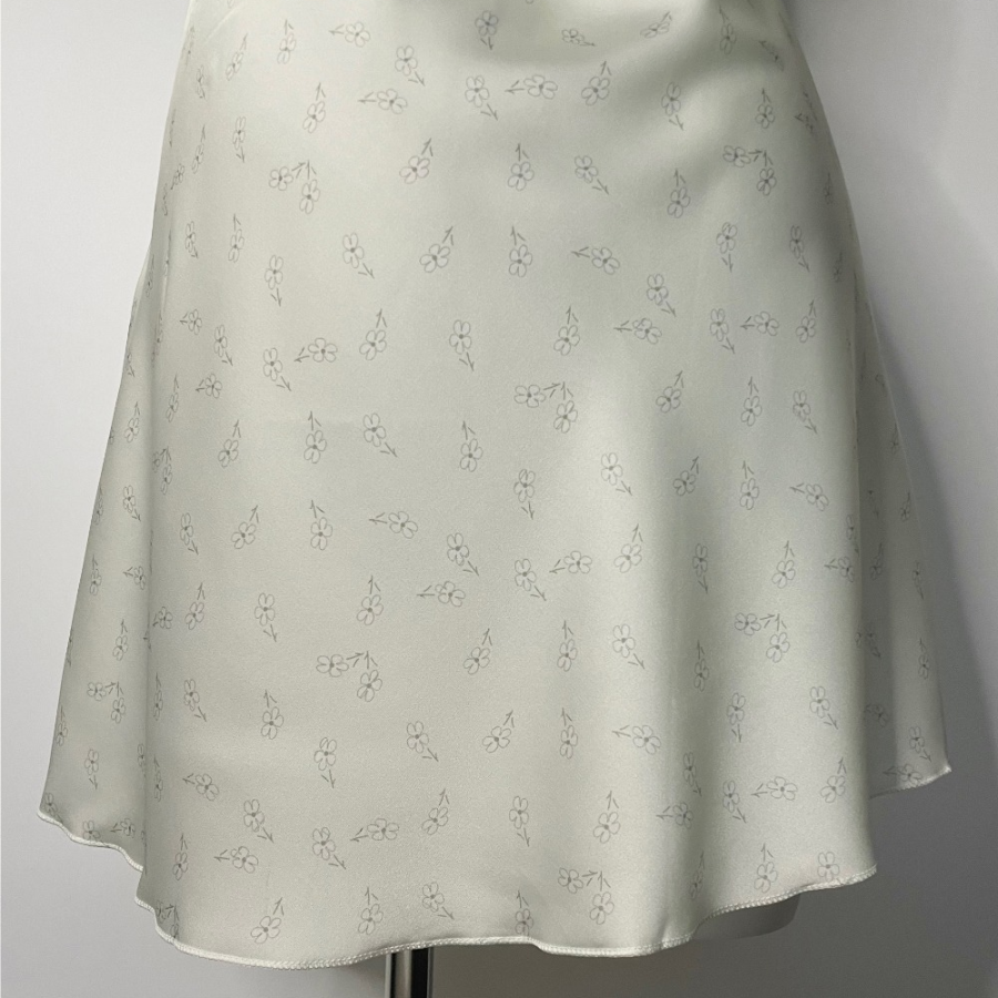 Green Tea Silky Slip Dress Homewear