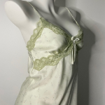 Green Tea Silky Slip Dress Homewear