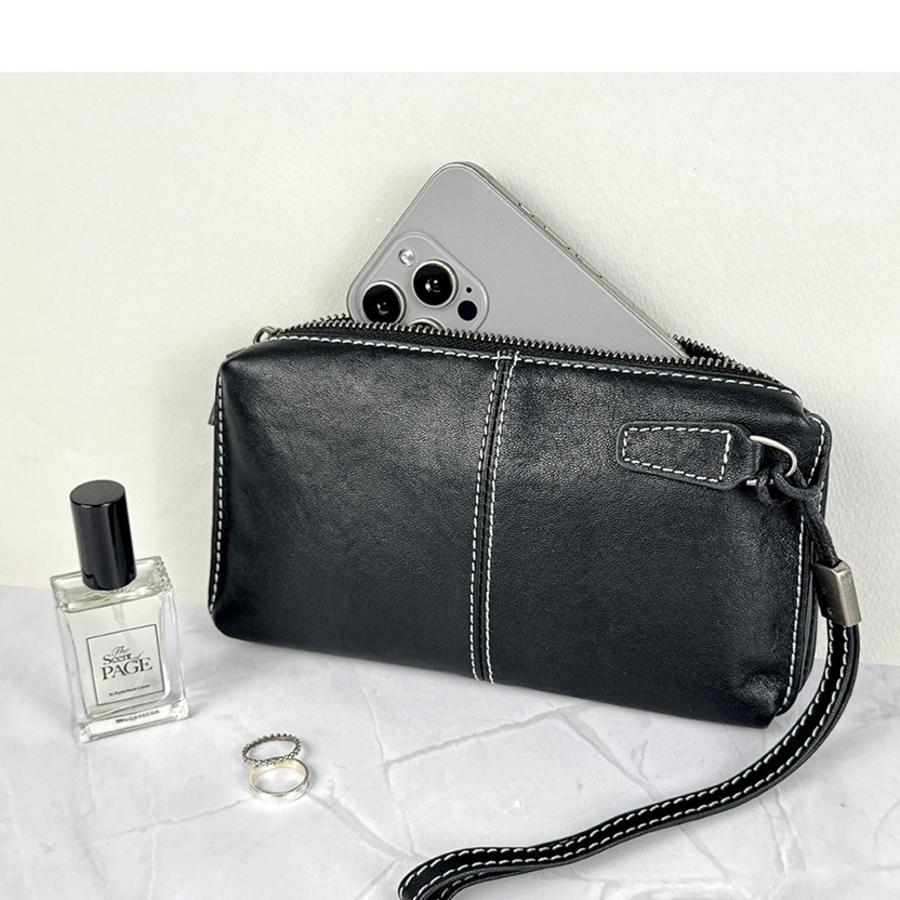Simple Cowhide Wallet-Style Mini Clutch — сдержанный стиль и продуманная функциональность
