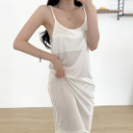 Time Slip Satin Silk Bodre Dress