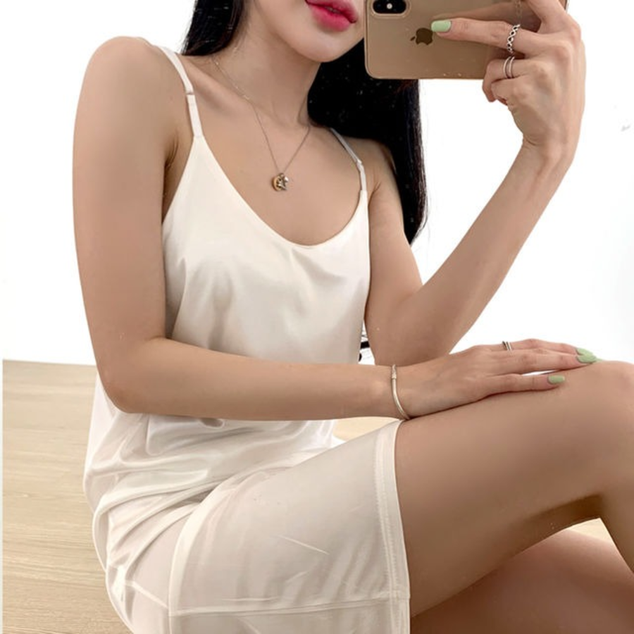 Time Slip Satin Silk Bodre Dress