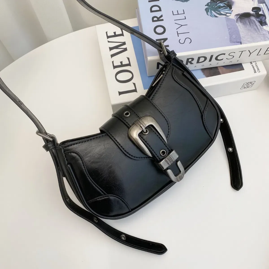 Lolong 38 Buckle Shoulder & Crossbody Bag — стильная геометрия и повседневный комфорт