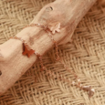 Серебряный браслет на ногу с подвеской-бабочкой и кубическим цирконием