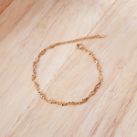 Серебряный браслет на ногу с мини-звёздами на цепочке