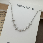 Серебряный браслет на ногу с подвеской в форме вспышки и кубическим цирконием