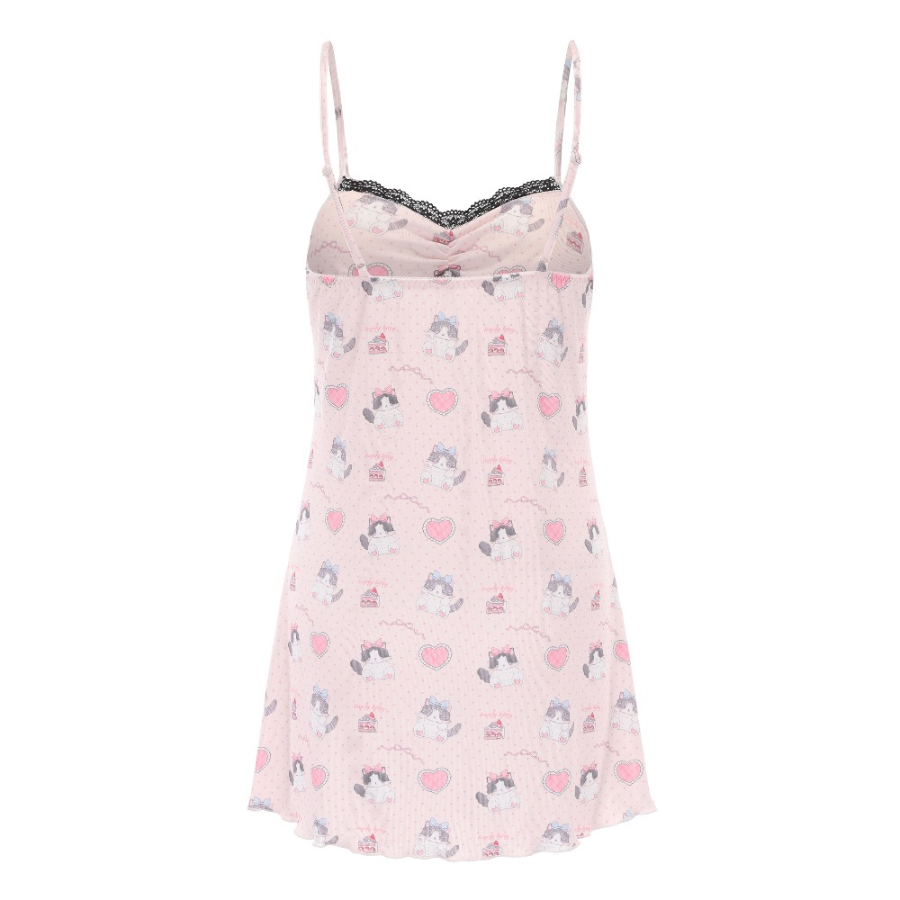 Lovely Cat Heart Ice Slip Dress