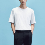 Cooltandard Relaxed Fit Crew Neck Short Sleeve T-shirt [Melange Light Gray]