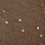 Серебряный браслет на ногу с двойной цепочкой и подвеской в форме объёмного сердца