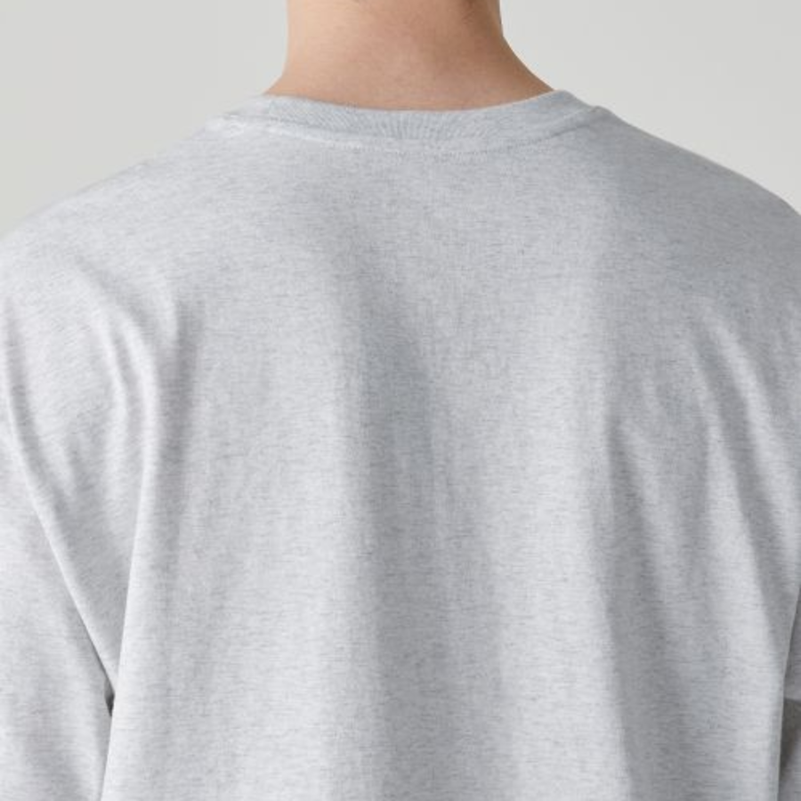 Cooltandard Relaxed Fit Crew Neck Short Sleeve T-shirt [Melange Light Gray]