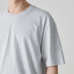 Cooltandard Relaxed Fit Crew Neck Short Sleeve T-shirt [Melange Light Gray]