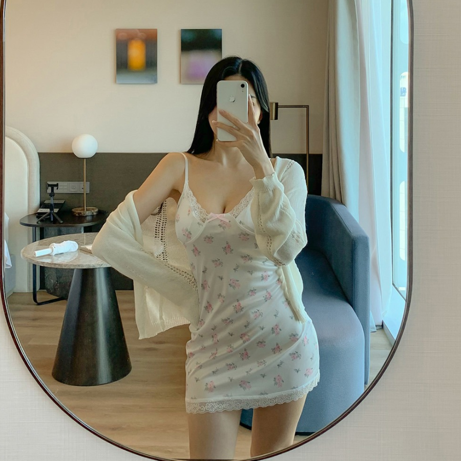 Chungsoon Rose Slip Dress + Chest Pads Included