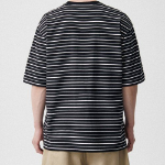 Multi Stripe Relaxed Short Sleeve T-shirt 1 [Black/White]