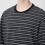 Multi Stripe Relaxed Short Sleeve T-shirt 1 [Black/White]